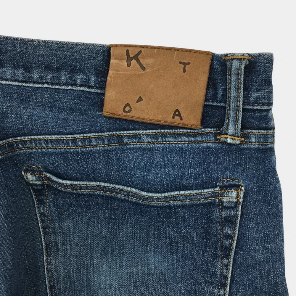 Kato by Hiroshi Kato The Pen Slim Selvedge Jeans Blue Rain Wash Mens 34 USA Made
